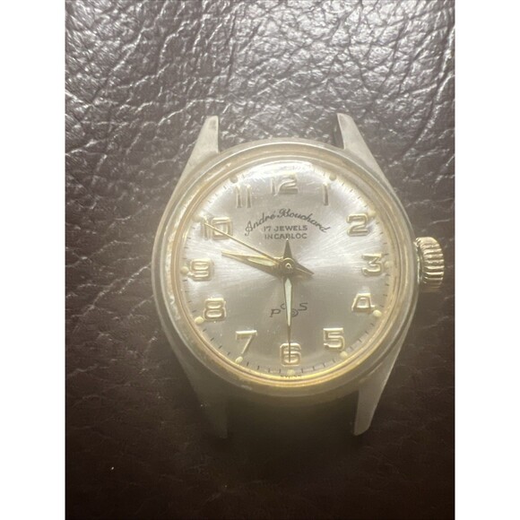 Andre Bouchard 17 Jewels Antimagnetic PSS Incabloc Stainless Works No Band - Picture 1 of 5
